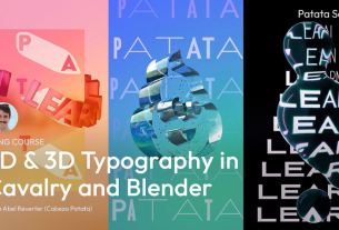 Patata School – 2D & 3D Typography in Cavalry and Blender