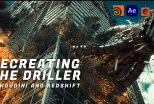 Double Jump Academy – Recreating the Driller Scene in Houdini and Redshift