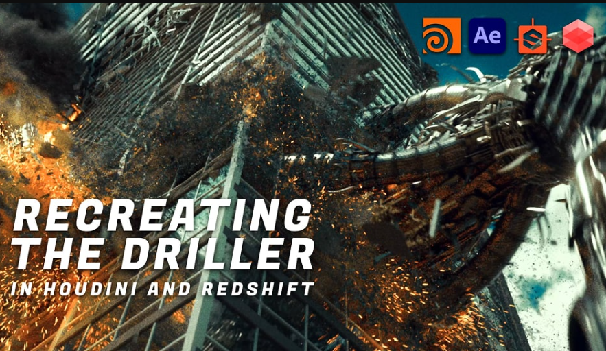 Double Jump Academy – Recreating the Driller Scene in Houdini and Redshift